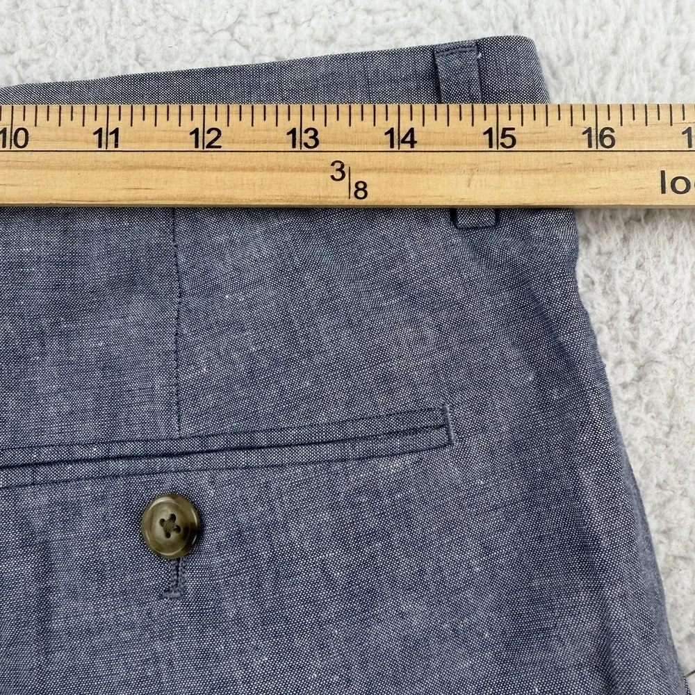 J Crew Ludlow Slim Dress Pants Mens 31x32 Gray Slim Fit Linen Blend Somelos